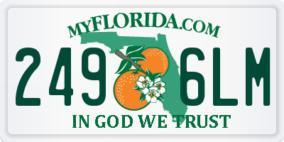 FL license plate 2496LM
