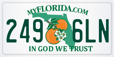 FL license plate 2496LN