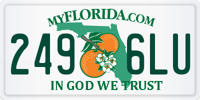 FL license plate 2496LU