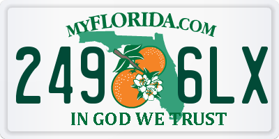 FL license plate 2496LX