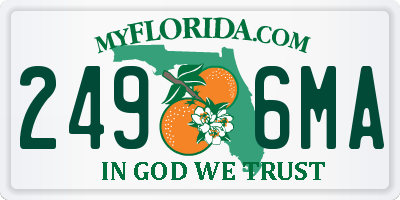 FL license plate 2496MA