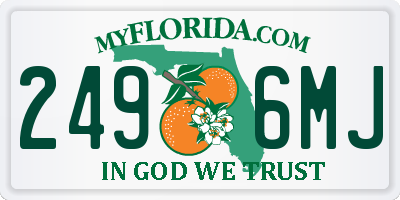 FL license plate 2496MJ