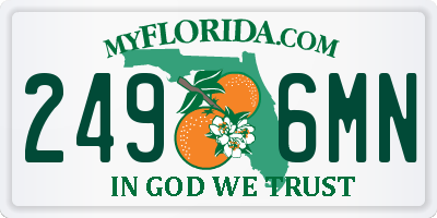 FL license plate 2496MN
