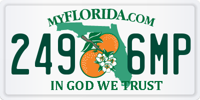 FL license plate 2496MP