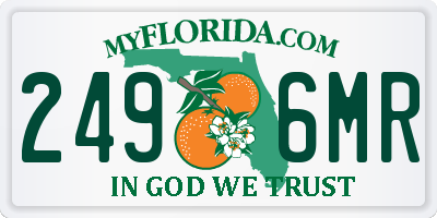 FL license plate 2496MR