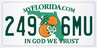 FL license plate 2496MU