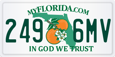 FL license plate 2496MV
