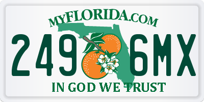 FL license plate 2496MX