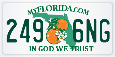 FL license plate 2496NG