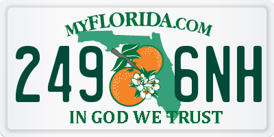 FL license plate 2496NH