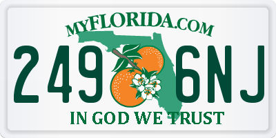 FL license plate 2496NJ