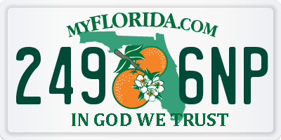 FL license plate 2496NP