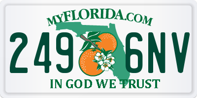FL license plate 2496NV