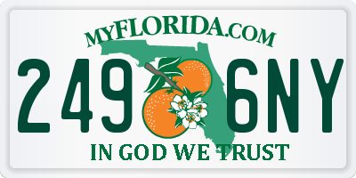FL license plate 2496NY