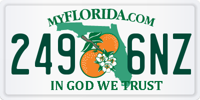 FL license plate 2496NZ