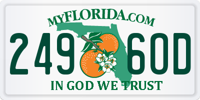 FL license plate 2496OD