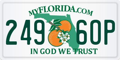 FL license plate 2496OP