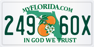 FL license plate 2496OX