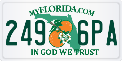 FL license plate 2496PA