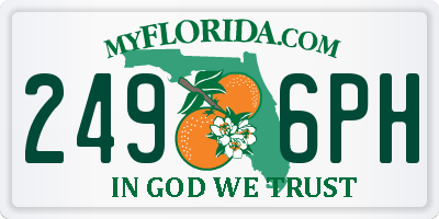 FL license plate 2496PH