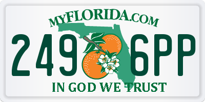 FL license plate 2496PP