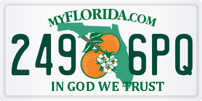 FL license plate 2496PQ