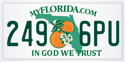 FL license plate 2496PU