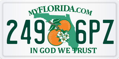 FL license plate 2496PZ