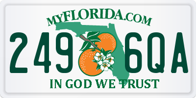 FL license plate 2496QA