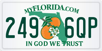 FL license plate 2496QP