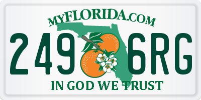 FL license plate 2496RG