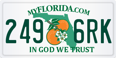 FL license plate 2496RK