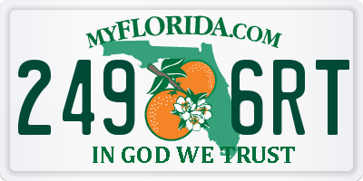 FL license plate 2496RT