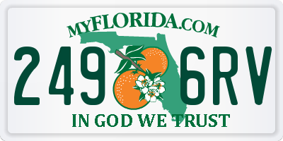 FL license plate 2496RV