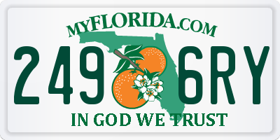 FL license plate 2496RY