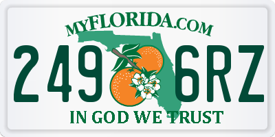 FL license plate 2496RZ