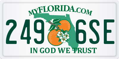 FL license plate 2496SE