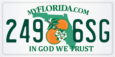 FL license plate 2496SG