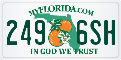 FL license plate 2496SH