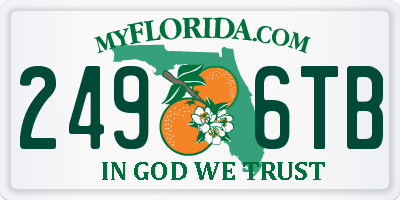 FL license plate 2496TB