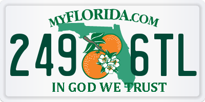 FL license plate 2496TL