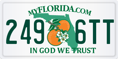 FL license plate 2496TT