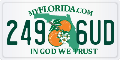 FL license plate 2496UD