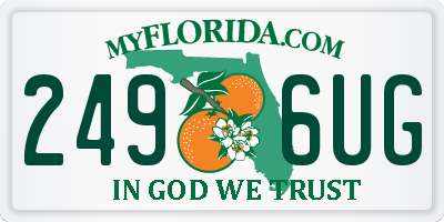 FL license plate 2496UG