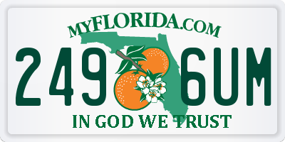 FL license plate 2496UM