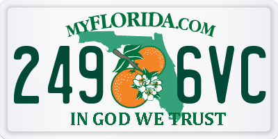 FL license plate 2496VC