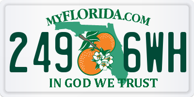 FL license plate 2496WH