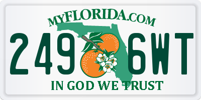 FL license plate 2496WT
