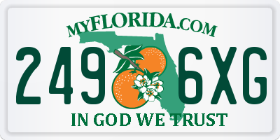 FL license plate 2496XG