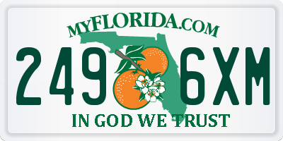 FL license plate 2496XM